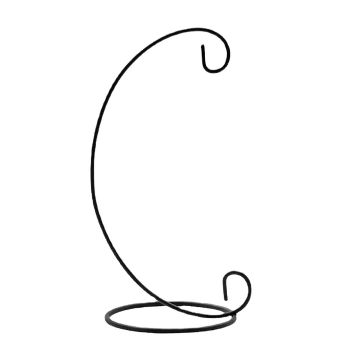 Supporto per Campanelli a con Base Rotonda, Mensola Decorativa, Supporto per Campanelli a per Lanterne da Tavolo da Interni, Piante Sospes, Nero 28 Cm