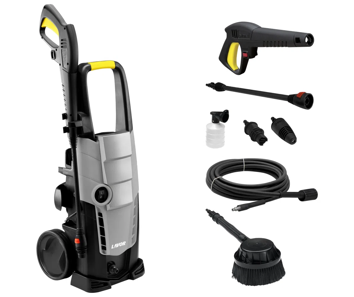 LAVOR Rondella ad alta pressione GALAXY 140 GL con spazzola rotante, pressione 140 bar max, portata 450 l/h max, 1900 Watt