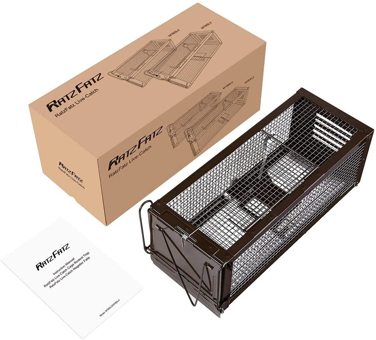 RatzFatz Gabbie Trappola, Trappola Topi● Vincitore 2021 ● Professionale, Giardino e Casa, Set trappola animali, Conigli e Criceti, Sensibilita` Regolabile, Multiuso, Gabbia, Caccia
