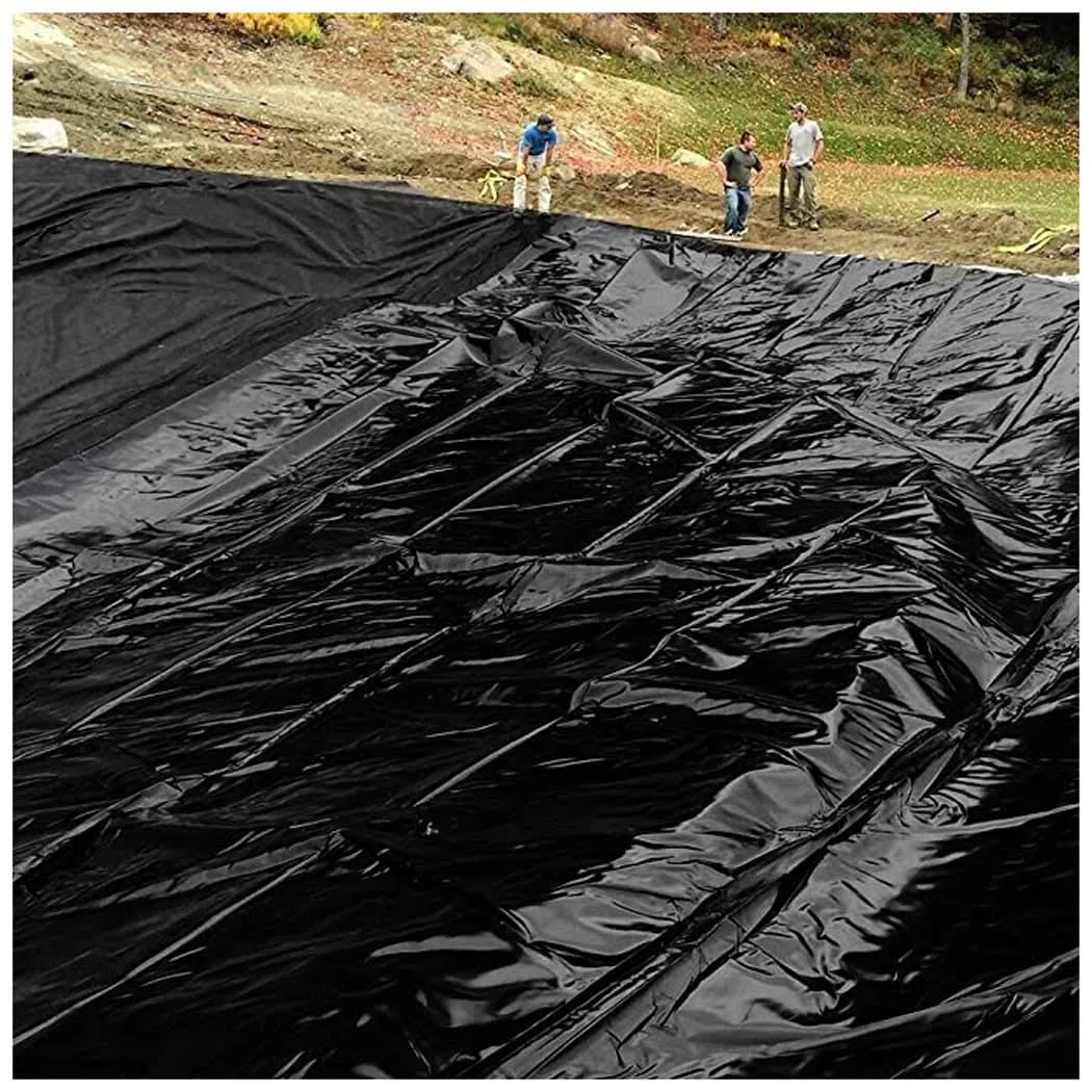 Rivestimento per Laghetti in HDPE, 4X3m 4X5m Nero Telo per Laghetto, HDPE Rivestimento per Laghetto con Fondo per Laghetto, Grande Rivestimento per Laghetti, Giardini, P(Size:4x2M(13x7ft),Color:20S)