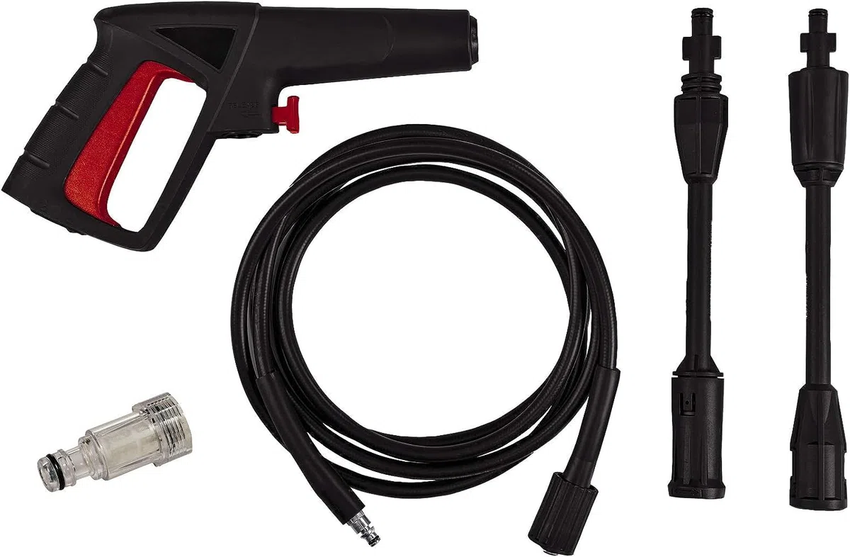 Einhell TC-HP 90 Idropulitrice (tensione 220-240 V, potenza 1200 W, pressione 90 bar, portata 372 L/h, incl. Filtro, pistola, tubo flessibile, lancia e ugello)