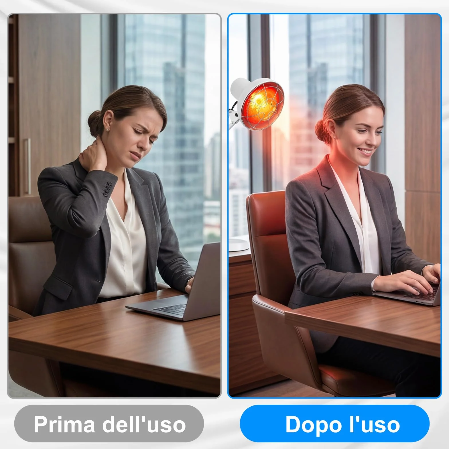 Lampada a luce rossa da 100 W, 10 livelli di regolazione della temperatura e timer da 5 a 60 minuti, lampada riscaldante a luce rossa portatile, dotata di timer e base stabile