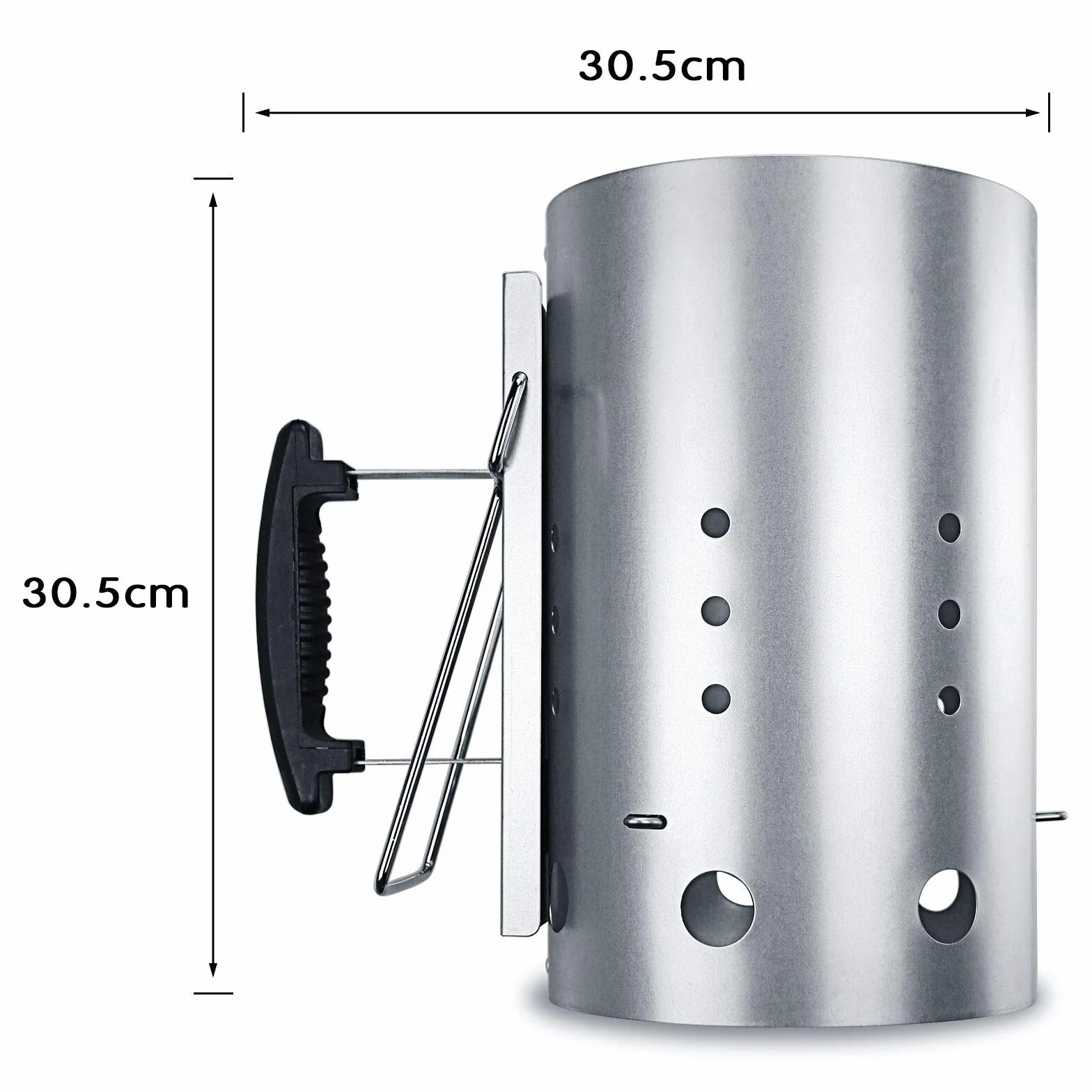 GFTIME Ciminiera di Accensione per Weber con Maniglia di Sicurezza,30 cm H e 19 cm Dia, Motorino d'avviamento, Accessorio per BBQ per Weber 7416, Barbecue ad Avvio rapido per Campeggio e grigliate.