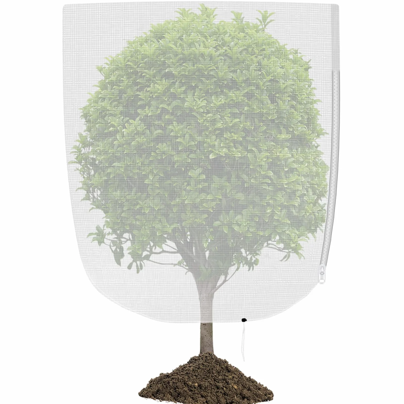 Rete per Alberi da Frutto, Borsa per Rete Protettiva 3x3m - Anti Uccelli e Insetti con Cordino e Cerniera Regolabile - Copertura Large Piante per Giardino/Esterni Maglia Fine