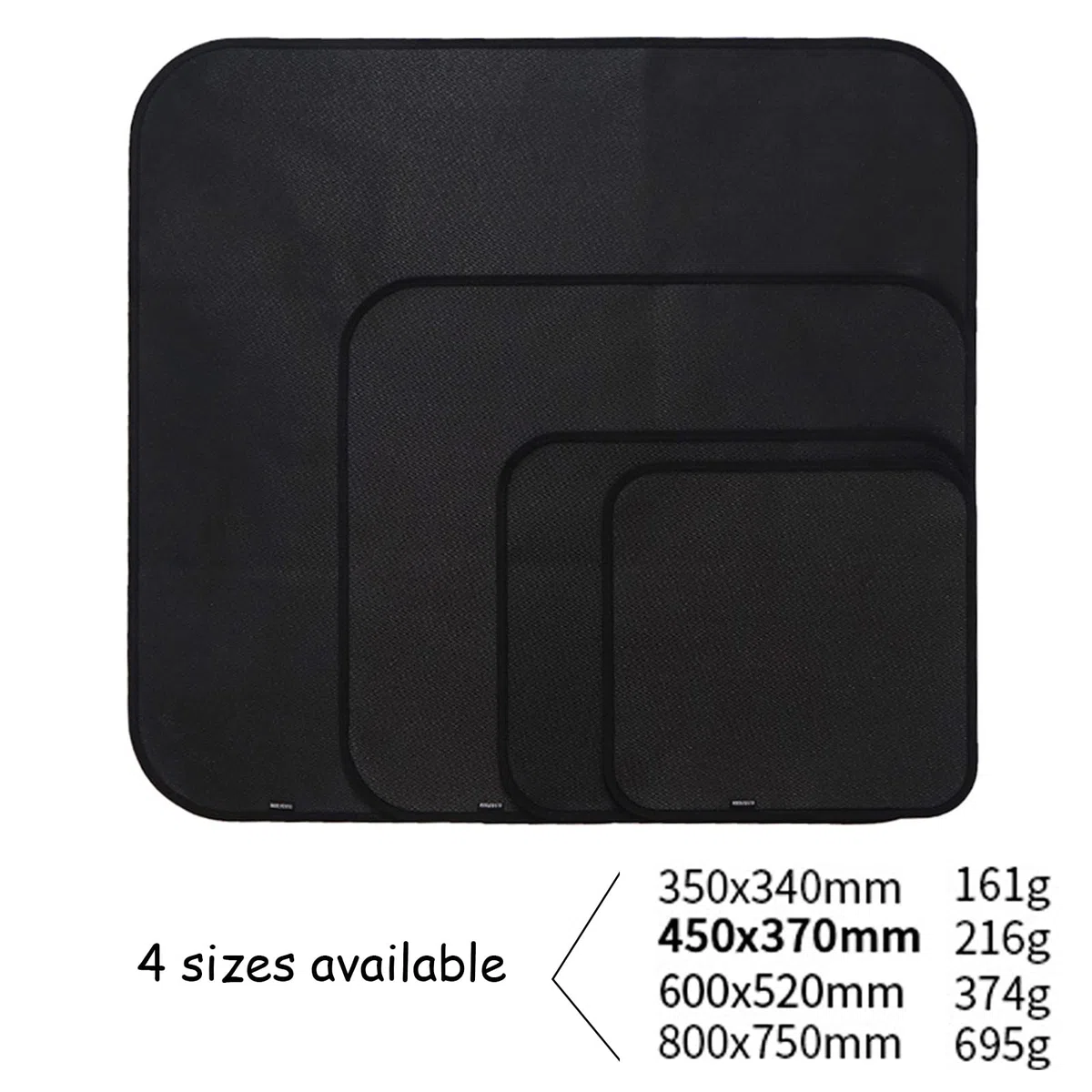 Tappetino per braciere, 60 * 52CM Stuoia Ignifugo Stuoia per sotto la griglia, protegge patio terrazza erba da incendio, Tappeto per Pozzo del Fuoco per Falò Barbecue Smokier Grill a Carbone, Nero-L