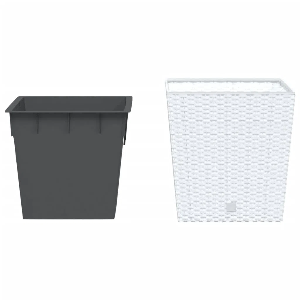 Vaso per piante effetto rattan con inserto rimovibile in robusto polipropilene per giardino, balcone, terrazza, grande fioriera per piante, verdure, erbe aromatiche