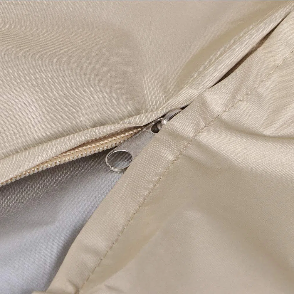 LZQpearl Copertura Ombrellone Impermeabile, Resistente Tessuto Antistrappo Resistente All'ombrello Copertura per Ombrellone A Sbalzo Extra Grande, Impermeabile, Antivento, Anti-UV (Beige,240 * 57CM)