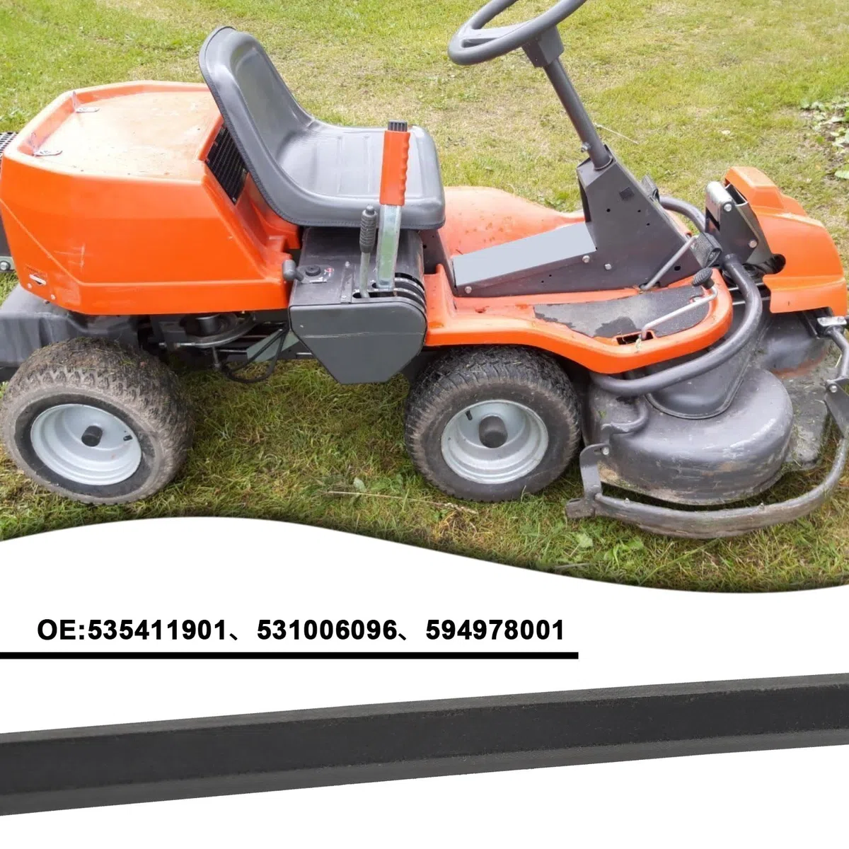 ECSiNG Cinghia trapezoidale per tosaerba, lunghezza 2032 mm, larghezza 13 mm, puleggia centrale a cinghia OE 535411901/531006096/594978001, compatibile con Husqvarna Rider 155 AWD/15V2