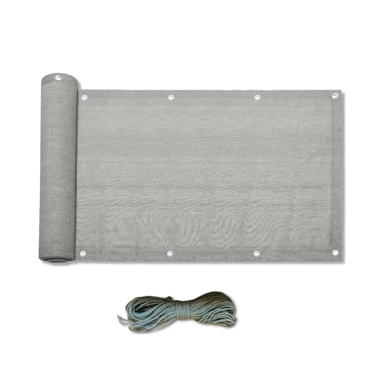 Rebecca Mobili Frangivento Balconi, Telo Coprivista Ringhiera, Grigio, Hdpe, Schermatura Uv Privacy - Misure: 0,9 x 5 mt (HxL) - Art. RE6547