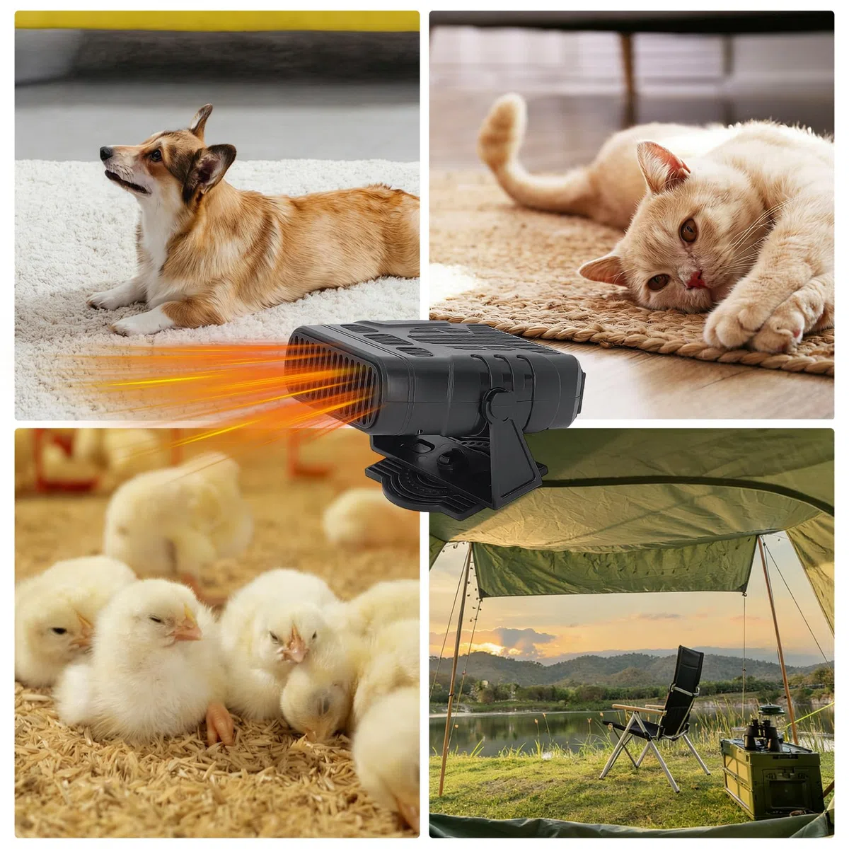 Whychstore radiatore del pannello solare dei cristalli 20W, radiatore all'aperto di Protable per la serra, capannone, casa dell'animale domestico