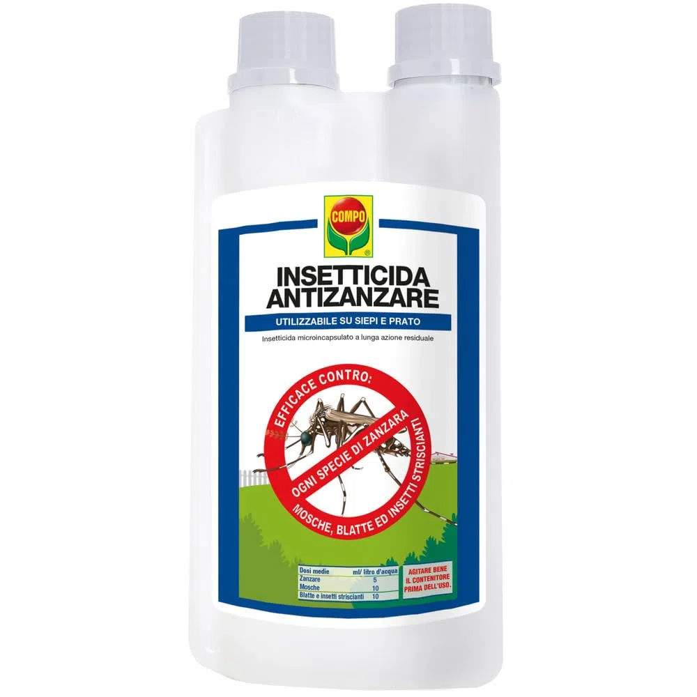COMPO Cypesect Caps, Insetticida a Effetto Prolungato, Fino a 4 Settimane Contro Tutti i Tipi di Zanzare, Mosche, Blatte, Cimici, 1 l