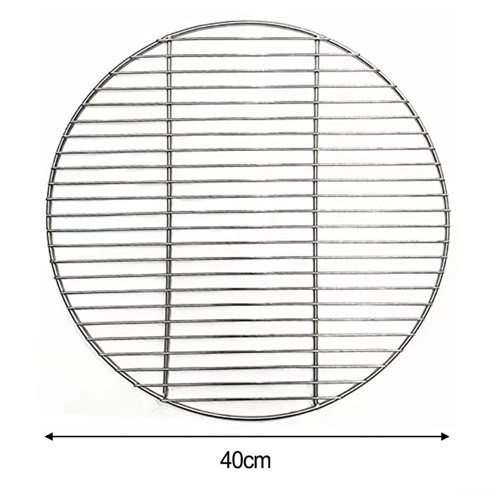 Griglie rotonde in acciaio inox per barbecue, griglie in metallo, tappetini per cottura a vapore barbecue (40 cm)