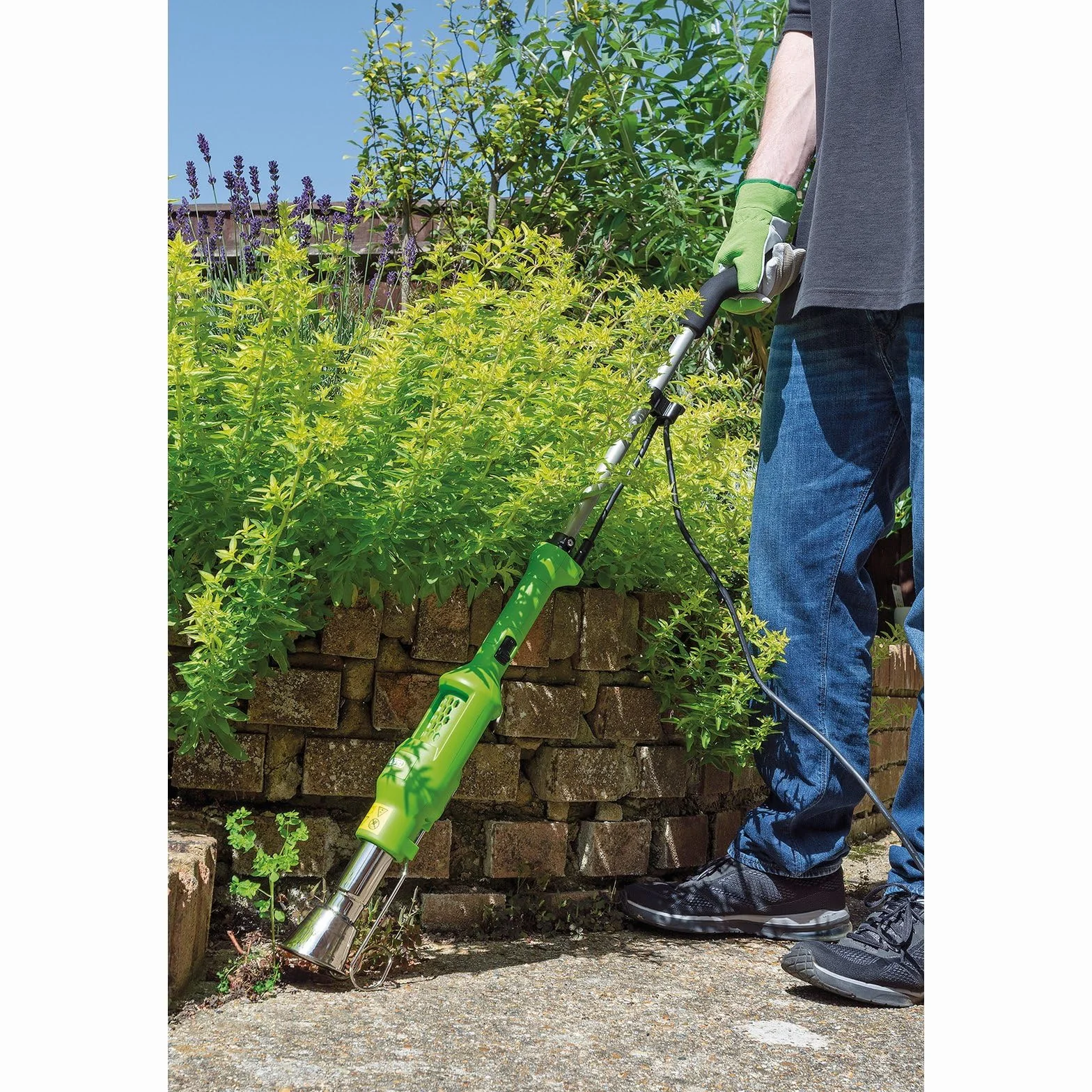 Draper Bruciatore Elettrico per Erbacce da 2000 W, Cavo da 1,7 m, per Il Controllo delle Erbacce, per Giardino e orto, Multifunzione, Impugnatura Morbida, Set di 2 riscaldamenti, 68696, Argento