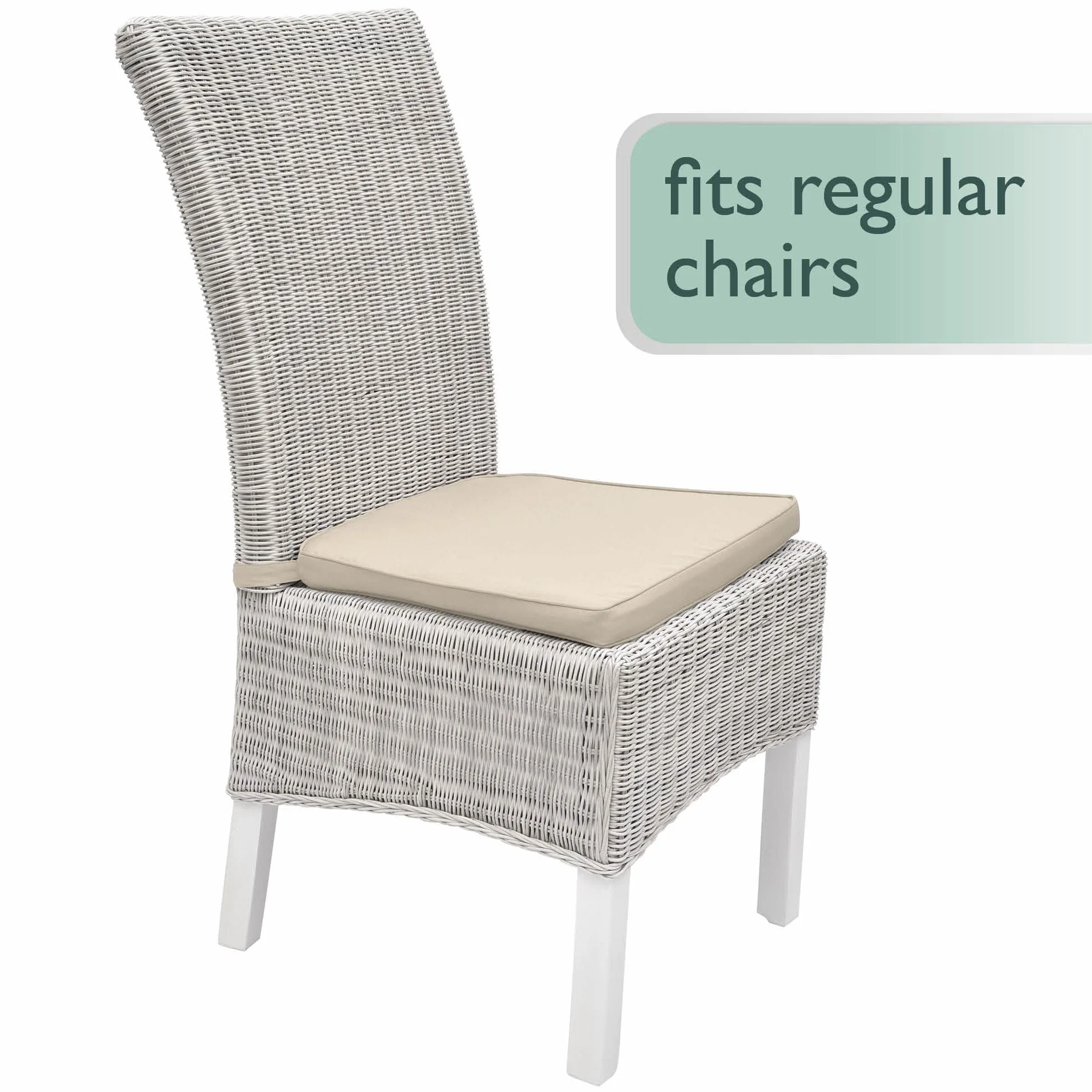 Beautissu Set da 4 cuscini sedie esterno con laccio sfoderabili giardino | 40x45cm beige spessore 5cm comodi e resistenti pratico mobili Loft SK Rattan Legno cuscino sedia Pia