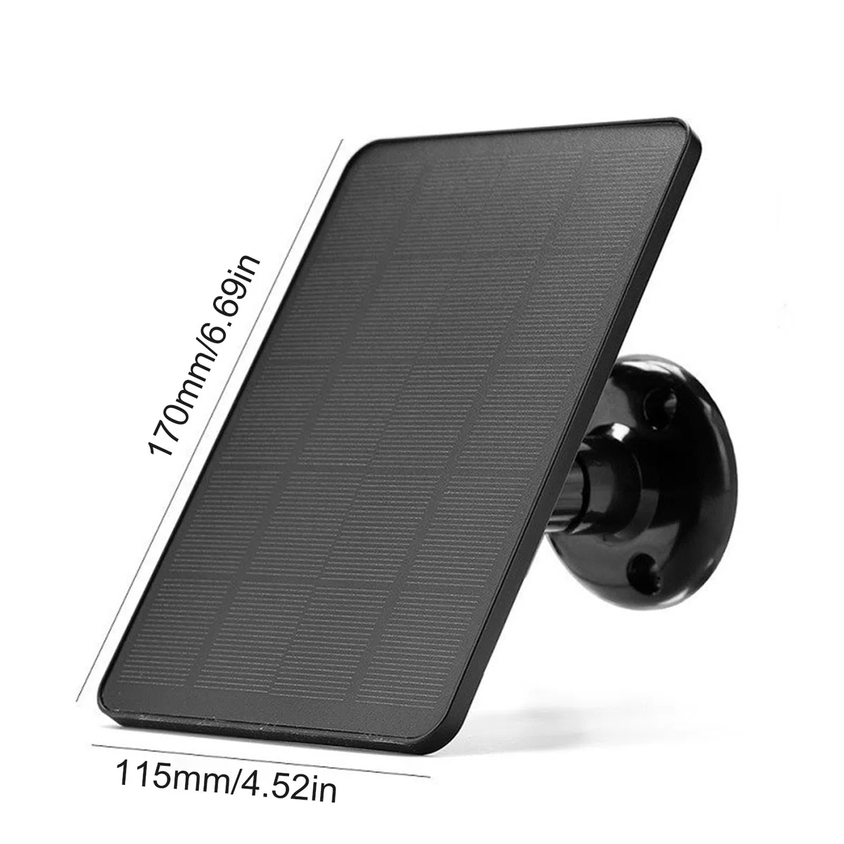 Decdeal Pannello Solare per Telecamera di Sicurezza IP6 Impermeabile Potenza Continua Regolabile a 360 Gradi con Pannelli solari di Ricarica da 10 W 5 V