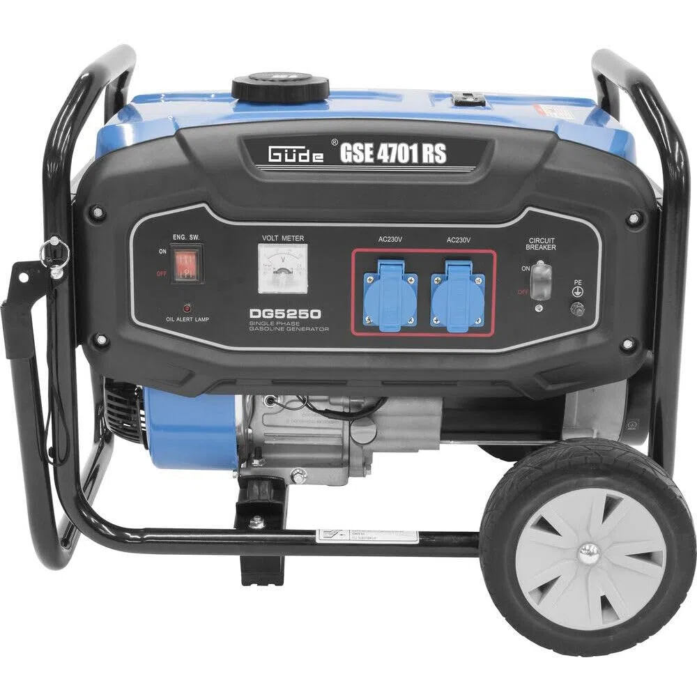 GÜDE GSE 4701 RS - Generatore di corrente 3600W con AVR e ruote per il trasporto