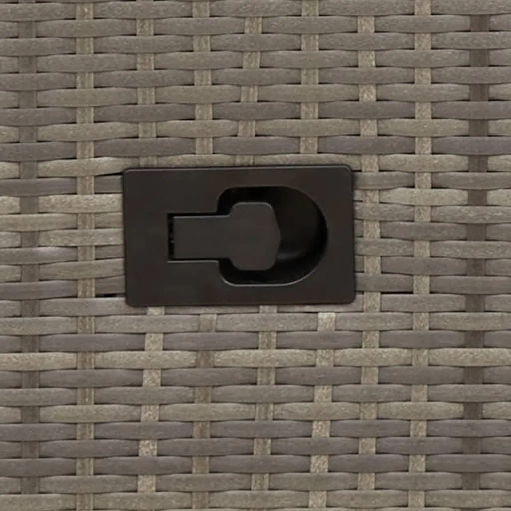 Set da Bistrot 3 pz in Rattan PE Grigio con Sedie Reclinabili | Arredo pieghevole e reclinabile con tavolino coordinato, ideale per momenti di relax in giardino, balcone e terrazzo.