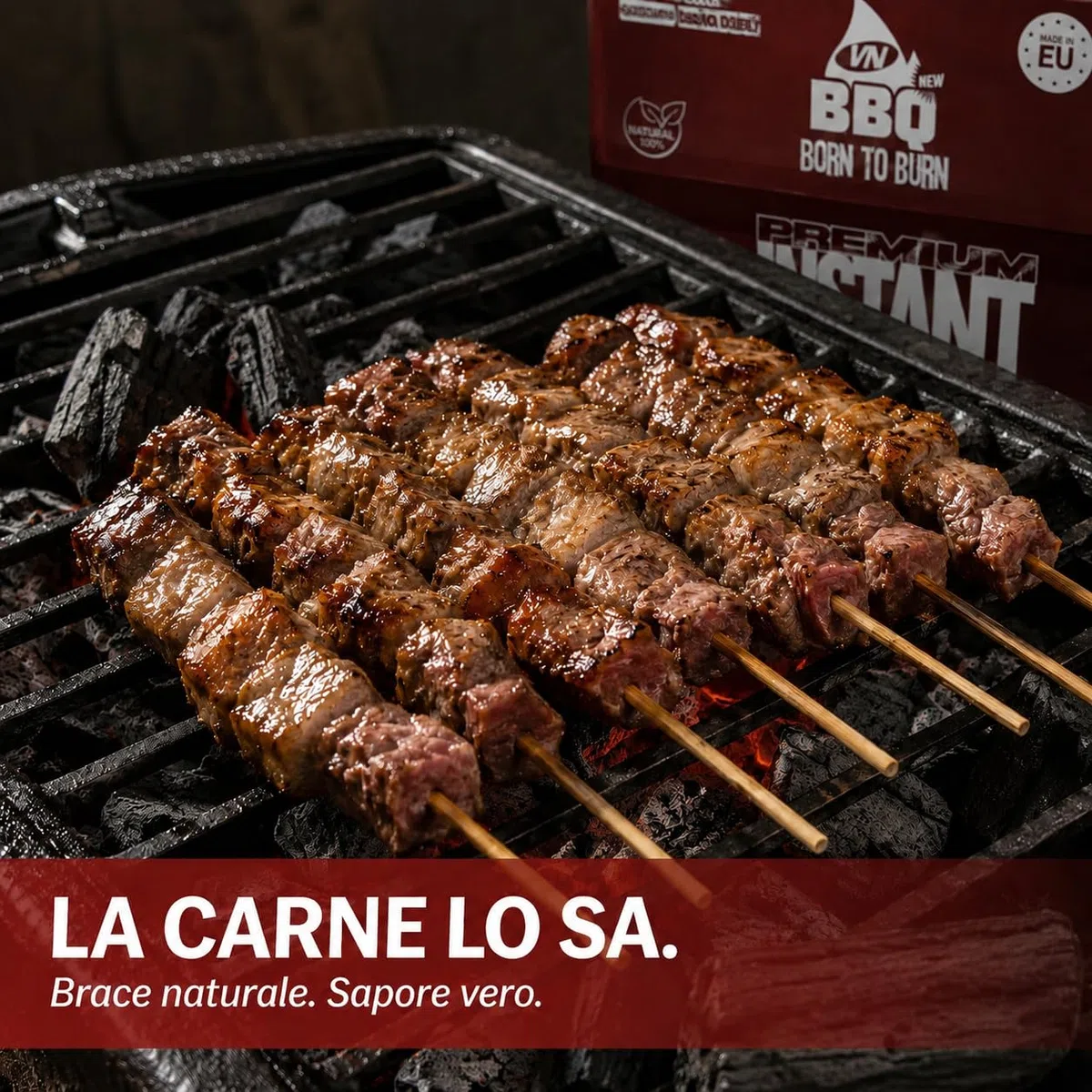 Carbonella Per Barbecue Qualità Ristorazione | 3kg Brace pronto in 10–15 min | Durata 4 Ore | carbone vegetale senza fumo senza odore