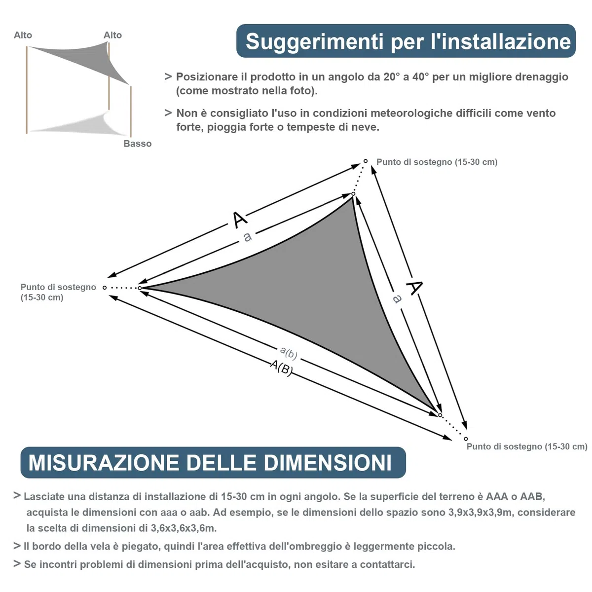 Cool Area Tenda a Vela Triangolare 5x5x7m Traspirante HDPE Vela ombreggiante Protezione Raggi UV parasole per Giardino Esterno Terrazza-Crema
