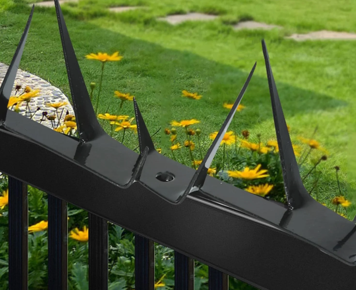 Punte di Sicurezza per Recinzioni in Metallo - Robuste, 312 cm, per Muro e Recinzione - Dissuasore per Ladri e Intrusi