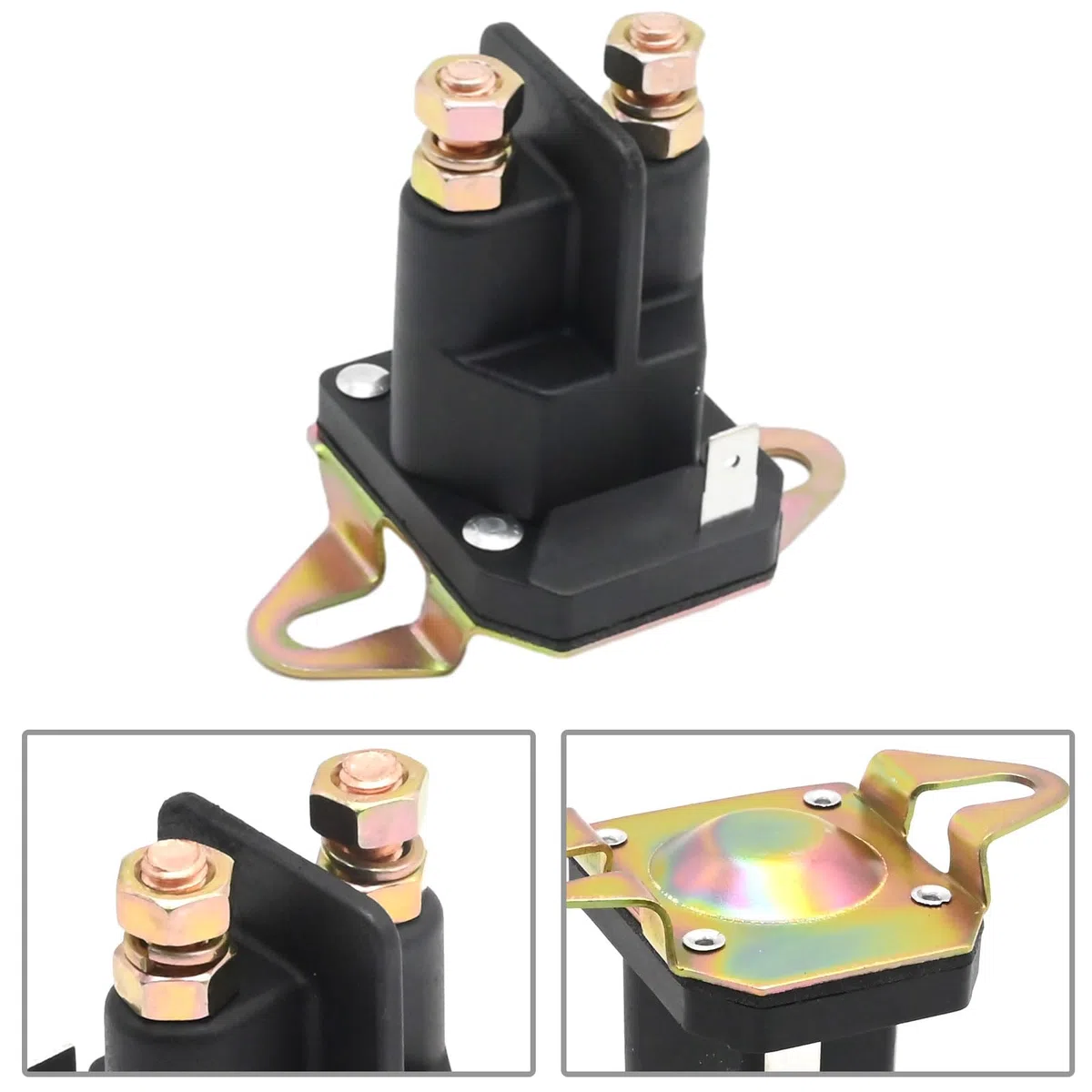 Hoypeyfiy Relè solenoide di avviamento da 12 V, solenoide di avviamento multiuso di ricambio per Trombetta di ricambio per Bluebird per Husqvarna 93265WR 812-1221-211-16 812-1221-211