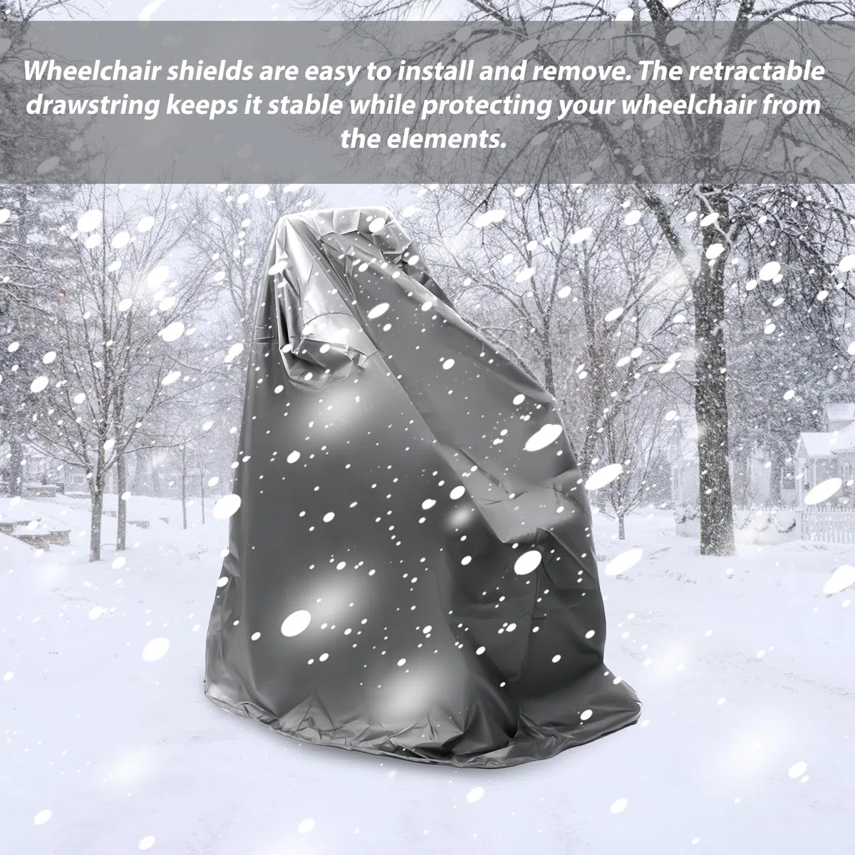 Telo protettivo impermeabile per sedia a rotelle, protezione solare, antipioggia, per sedia a rotelle, tessuto Oxford, grigio, 115 x 65 x 120 cm