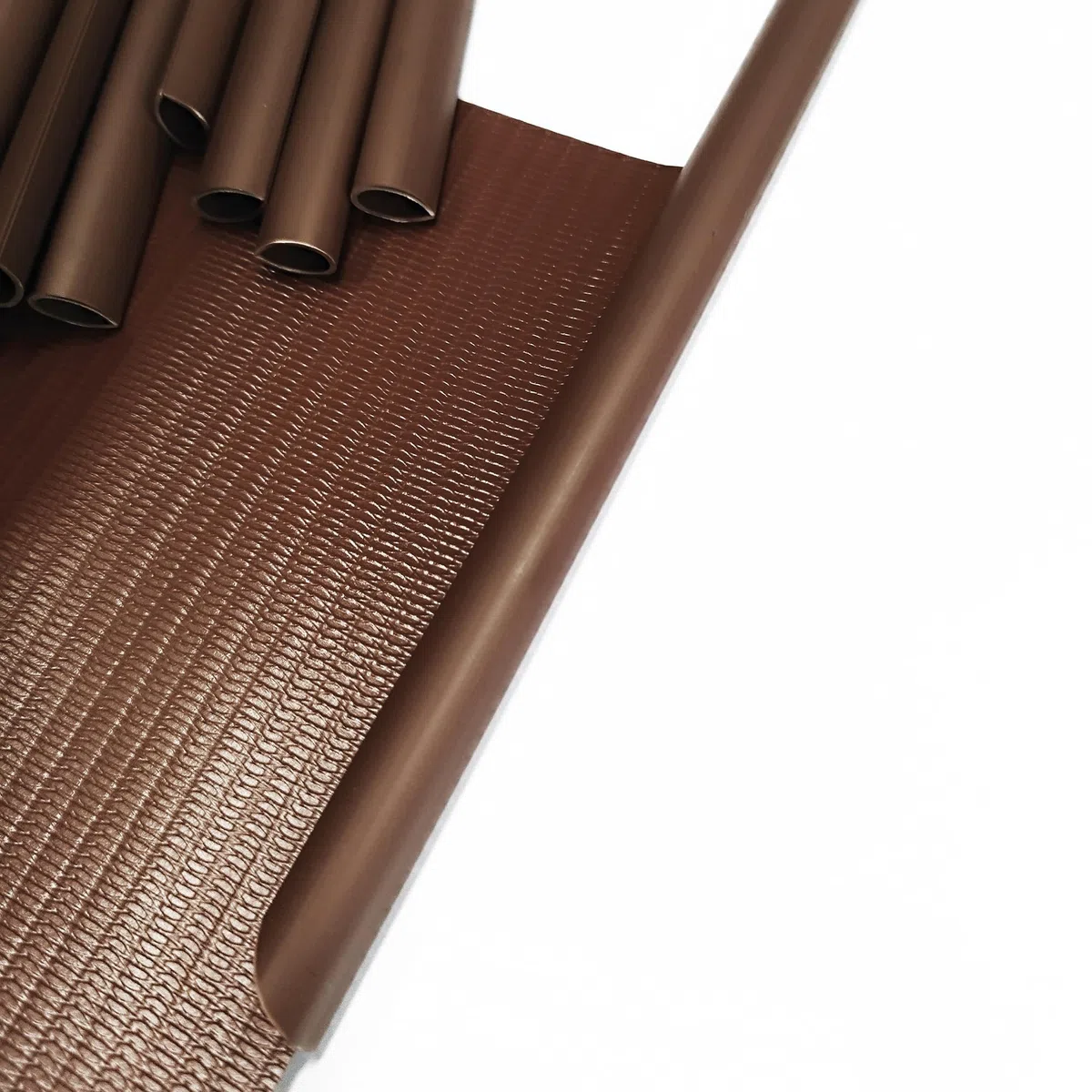 TENAX Twist 0,19 x 35 m Marrone, Strisce Frangivista in PVC con 25 Clip, Privacy Decorativa per Recinzioni a Pannelli, Cancellate, Ringhiere, Balconi e Giardini