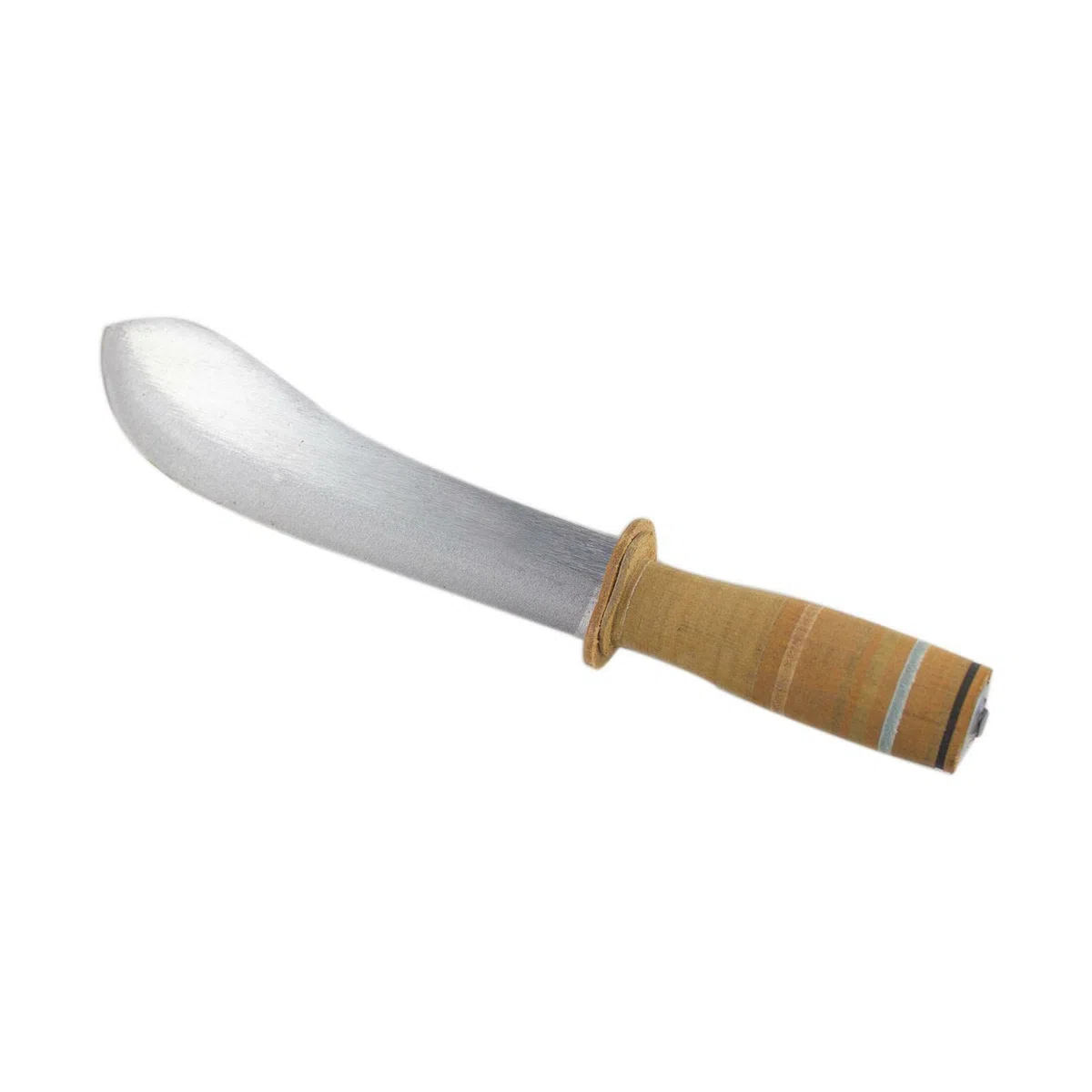 Machete per Caccia al Cinghiale con Fodero in Cuoio - Lama in Acciaio Pesante, Manico Ergonomico in Legno, Lunghezza 35 cm - Resistente e Affilato (Art. 317P Machetino per cinghiale)