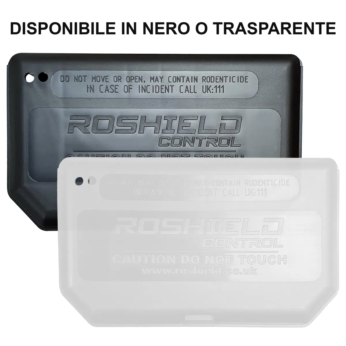 Roshield – Set di 10 scatole nere per esche per topi piccoli, antimanomissione, sicure per bambini e animali domestici (vuote, esche per roditori non incluse, non adatte ai ratti)