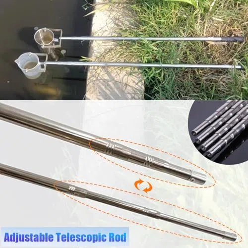 Kit di campionamento dell'acqua, con asta telescopica e bicchiere a doppia scala, per test ambientali in laghi, fiumi, stagni e oceani, ideale per ricerca e analisi della qualità dell'acqua
