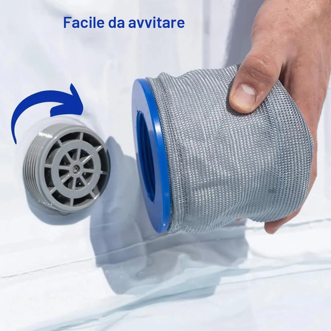 GAJA Set di filtri 2 in 1 per spa gonfiabili, Infinite Spa, 6 cartucce filtranti e 2 reti di protezione per Clever Spa e filtro Whirlpool Accessori Spa filtri di ricambio per piscine gonfiabili