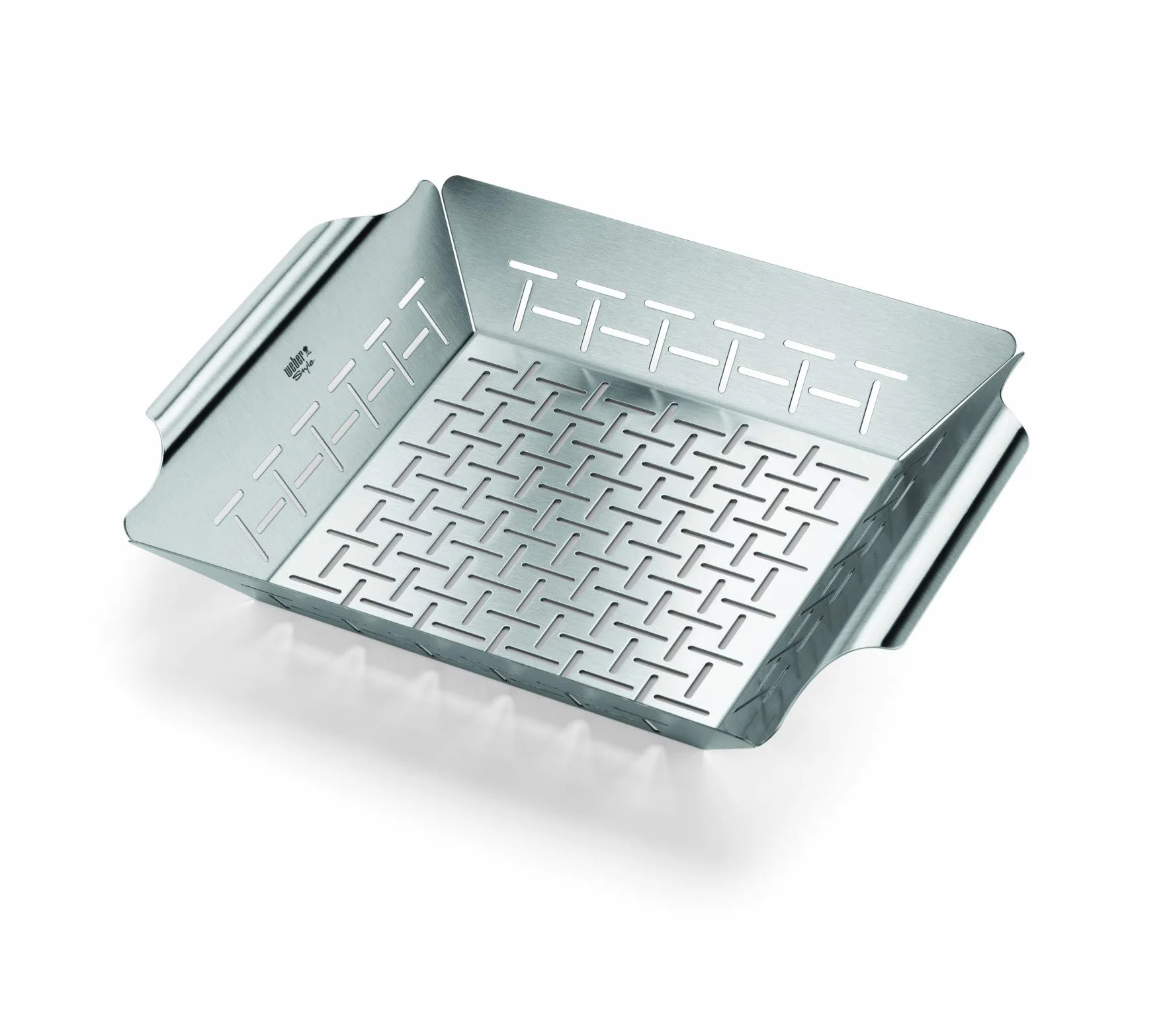 Weber Deluxe scodella - Grande (35x30cm), resistente al calore e lavabile in lavastoviglie in acciaio inossidabile, Ideale per contorni (carne, verdure), adatto a tutti i tipi di grill -Argento(6434)
