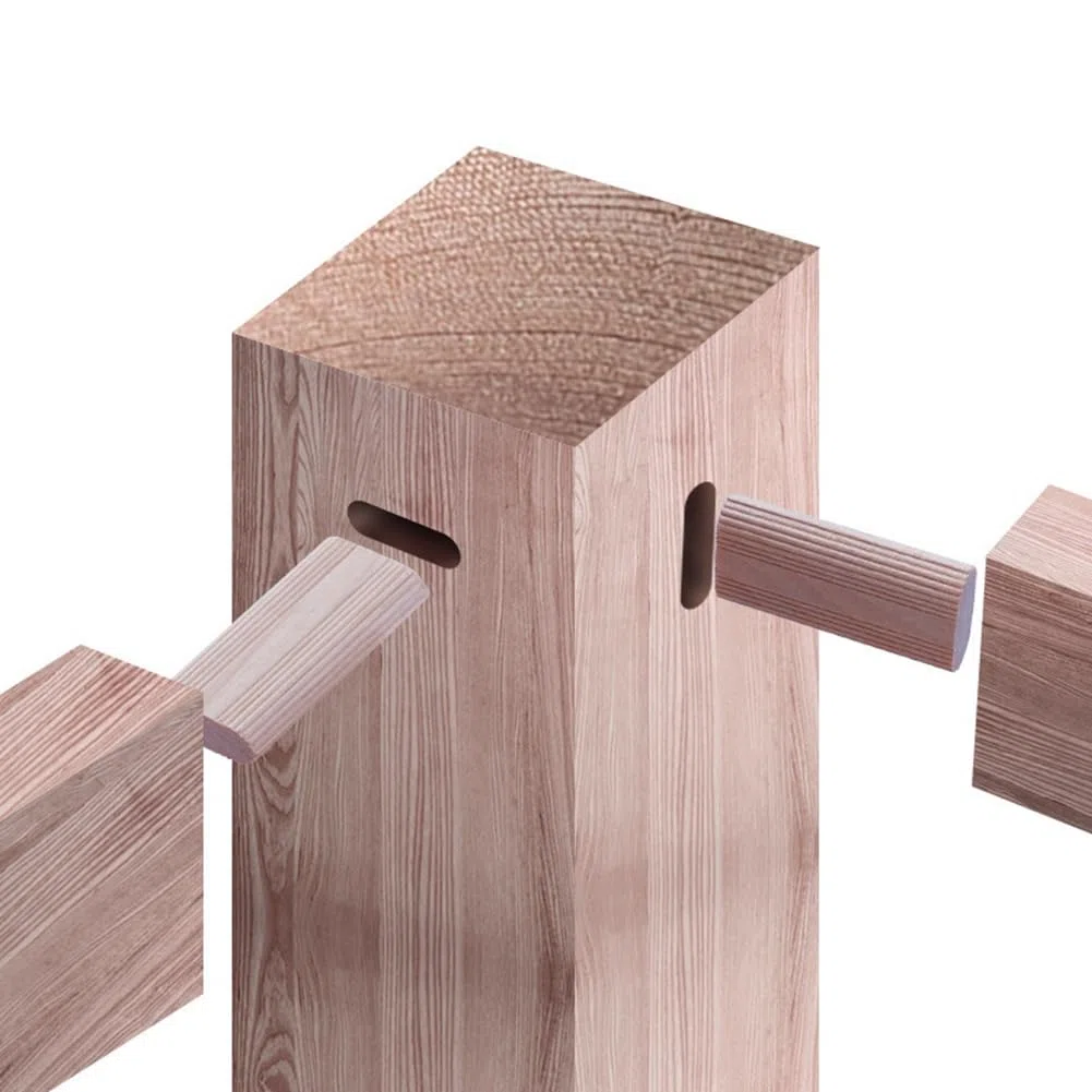 100 Pezzi di Connettori per Tasselli In Legno Domino da 8 Mm, Tappi In Legno di Faggio, Connettori di Giunzione per Mobili per la Lavorazione del Legno Facile da Installare Facile da Usare