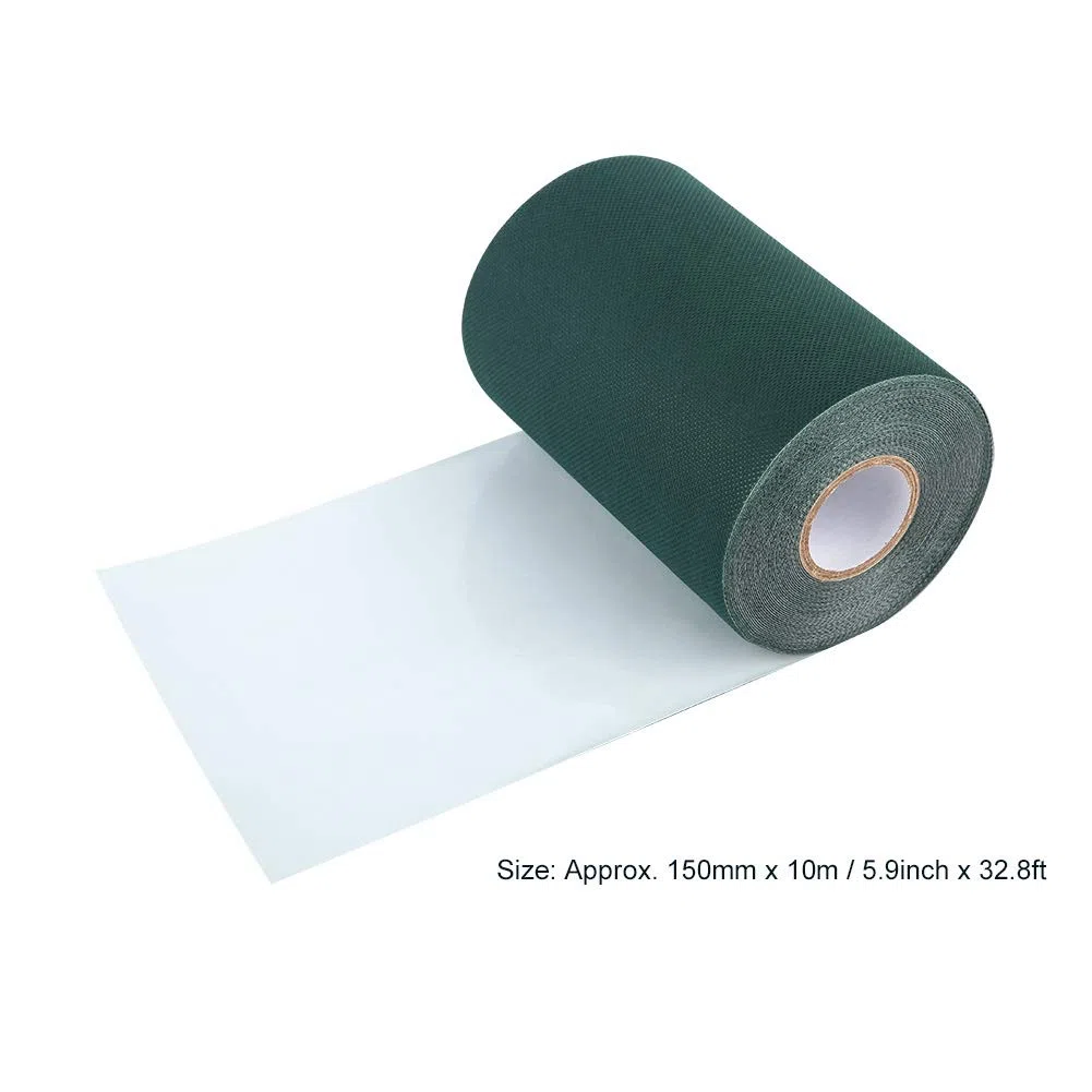 Tyenaza Nastro per Erba Artificiale Adesivo per Tappeto erboso per sezioni di Cucitura di Nastro Sintetico Nastro per Prato Nastro Adesivo per Erba Tappeto erboso 2 Colori 150 mm * 10 m(Verde)
