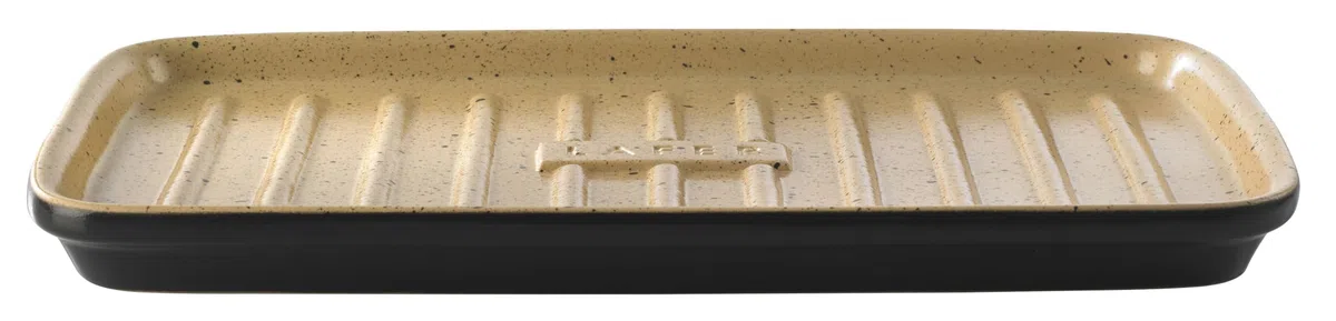 Römertopf Plancha BBQ in Ceramica – Piastra per Barbecue e Forno, Grigliate Saporite con Segni di Cottura, Facile da Pulire, Nero, dal 1967