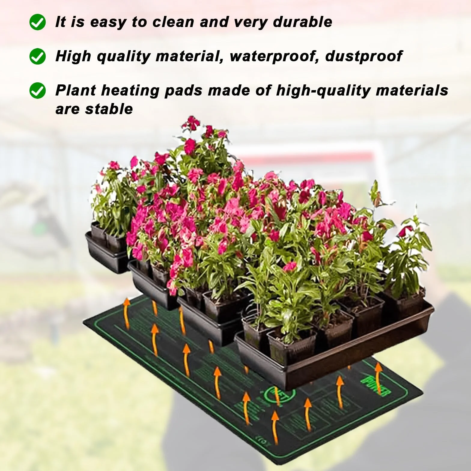 Leikurvo - Tappetino riscaldante per piante, termotappeto per germinazione dei semi e animali domestici, 21W con termostato, temperatura Reptil Dragon riscaldamento rapido, sicuro e durevole 25 * 52,5