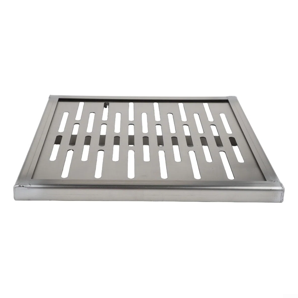 Copertura rettangolare per scarico fognario esterno con telaio in acciaio inox, copertura di drenaggio per acqua rapida per interni ed esterni (300 x 300 x 20 mm)