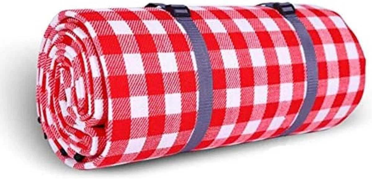 Coperta da Picnic All'aperto 200 X 200 Cm Tappetino da Picnic Impermeabile Tappetino per Insetti Stuoie per La Spiaggia Primaverile con Cinghie