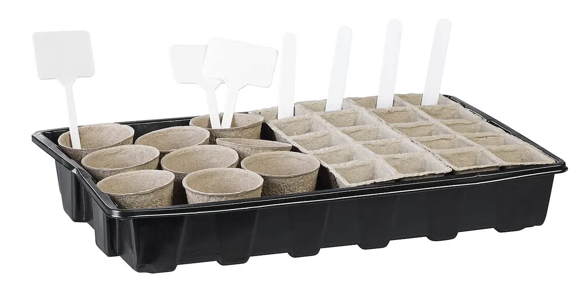 Royal Gardineer kit di germinazione: 84-pezzi Set di coltivazione delle piante, Vasi per semina biodegradabili, personalizzabili (vasi per la semina, set coltivazione piante, coltivare)