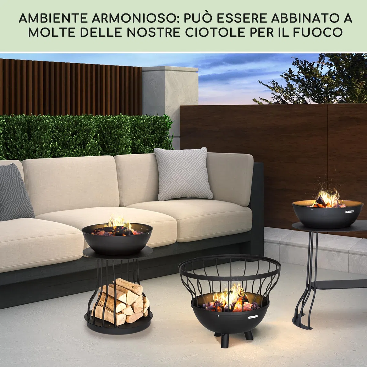 Blumfeldt Braciere da Giardino, Bracere da Esterno Portatile con Griglia, Braciere Barbecue con Griglia, Copertura Pioggia, Ciotola in Acciaio, Bracere da Esterno Legna, da Campeggio Ovale