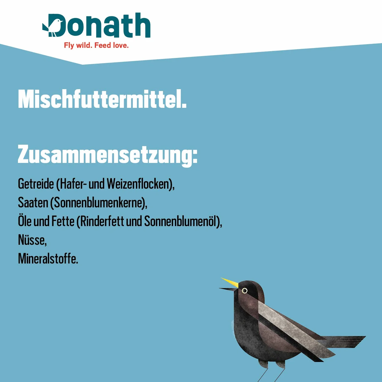 Donath gnocco energetico classico per cince - senza rete - 100g l’uno - con grasso energizzante - cibo per uccelli selvatici adatto tutto l’anno - dalla nostra manifattura nel sud della Germania