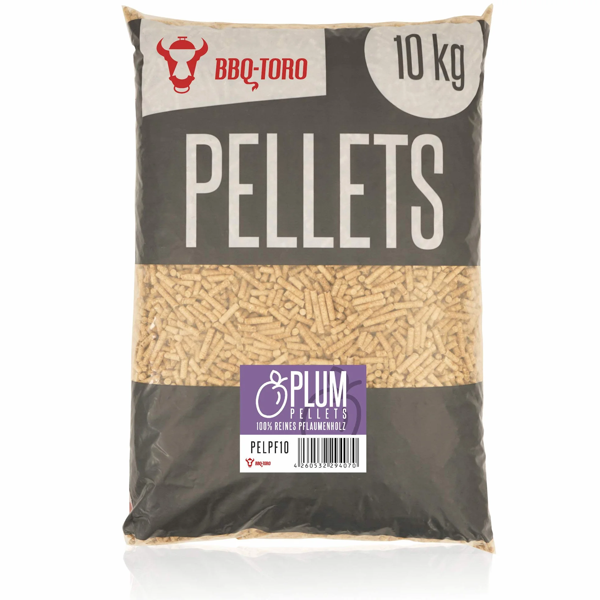 BBQ-Toro Plum Pellets in legno di prugno al 100% Pellet in prugno per grill, smoker, pellet per forni da pizza o impianti di riscaldamento | 10 kg | Pellet per barbecue