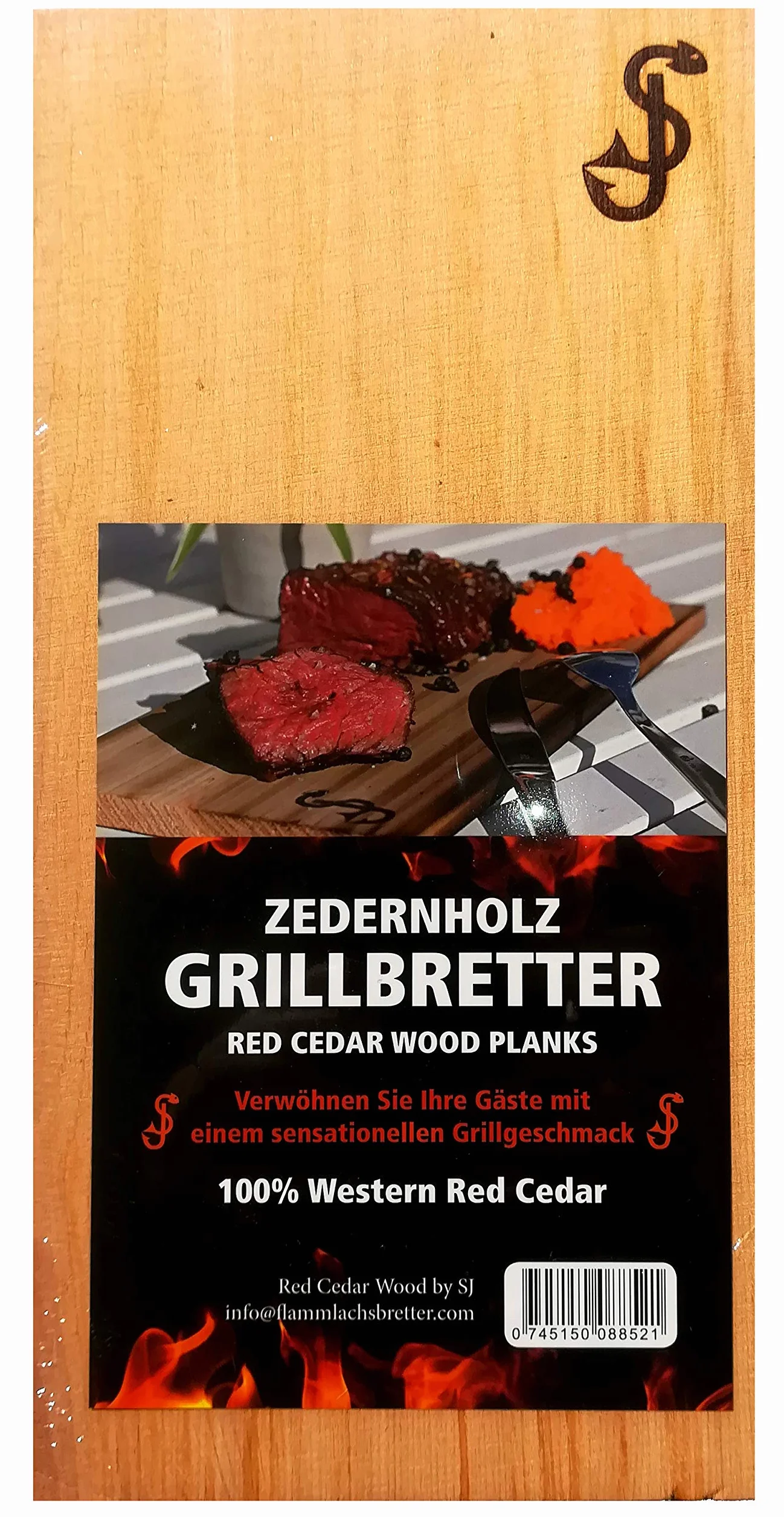 Legno di cedro Rosso di SJ. Tavole da affumicatura SJ realizzate in Puro Legno di cedro. Set di 3 taglieri in cedro Rosso per Grigliare. Legno aromatico Naturale al 100%. Taglieri affumicatori/Grill