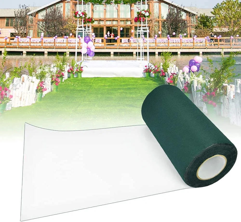 Tyenaza Nastro per Erba Artificiale Adesivo per Tappeto erboso per sezioni di Cucitura di Nastro Sintetico Nastro per Prato Nastro Adesivo per Erba Tappeto erboso 2 Colori 150 mm * 10 m(Verde)