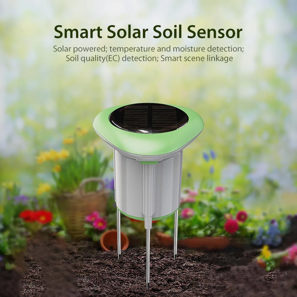 TOPINCN Misurazione dell'umidità del Suolo, umidità della Pianta Wireless e Monitoraggio della Temperatura Termometro del Suolo e Igrometro per Zigbee 3.0, Misuratore di Acqua per