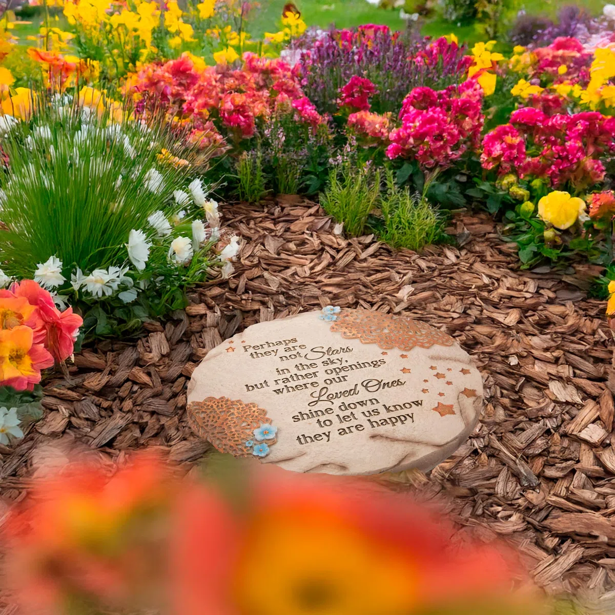 Pavilion Gift Company 19058 Light Your Way - Pietra commemorativa da giardino, 25,4 cm, motivo: stelle nel cielo, versione originale