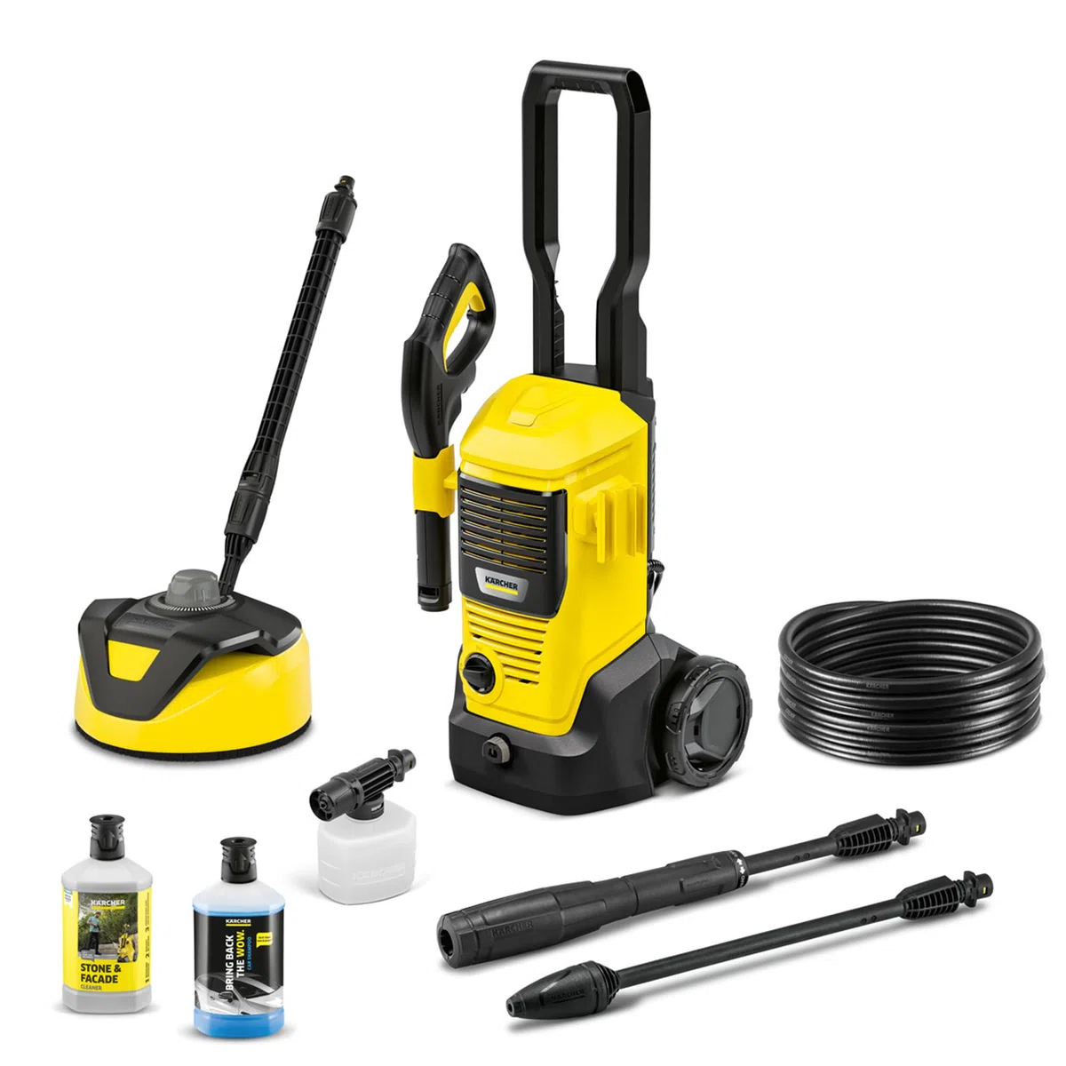 Kärcher Idropulitrice K 4 FJ Home, pressione: max. 130 bar, portata: 420 l/h, superficie: 30 m²/h, filtro acqua, peso: 5,7 kg, pistola ad alta pressione, ugello rotante e per schiuma, kit per la casa