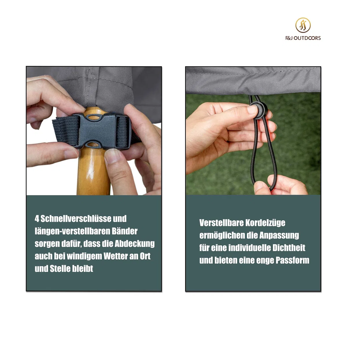 F&J Outdoors Copertura Protettiva per Divano da Giardino Impermeabile Resistente ai Raggi UV Copertura Protettiva per Panchina a 3 Posti Protezione per Divano da Esterno 208x99x61/89cm Grigio