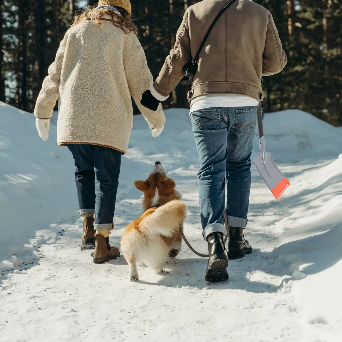 Lurrose Pala per Neve in Ferro Rinforzata per Rimozione Neve e Ghiaccio, Superficie Liscia, Forma Semplice, Strumento Efficiente per Auto e Esterni