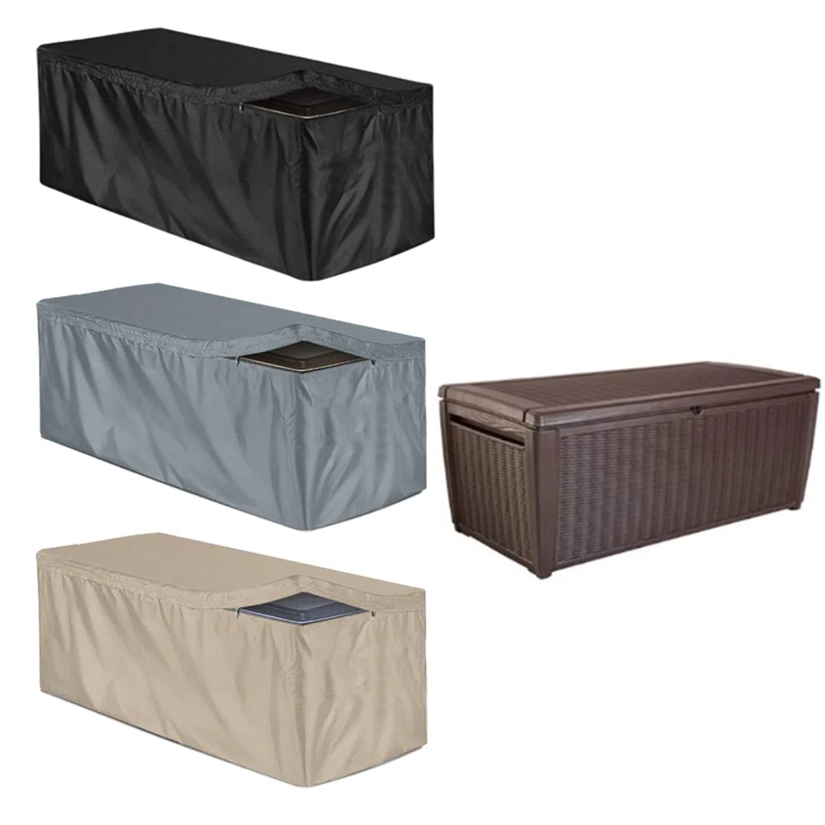 Generisch Copertura per mobili da giardino da giardino, cassapanca multiuso per cassapanca da giardino, copertura per cuscino, utilizzabile su box da giardino, copertura impermeabile